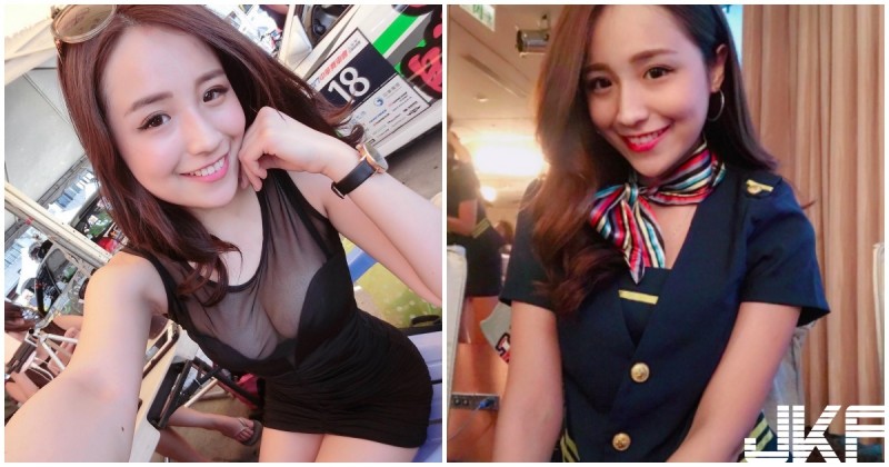 極品爆乳正妹甜扮空姐，制服下隱藏超驚人的乳量！