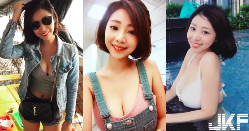 「隱乳系小隻馬」生活照氣質甜美，沒想到「胸前乳浪」火辣辣完全被比基尼出賣了…
